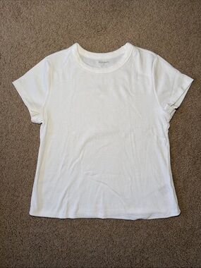 Old Navy Ribbed White Tee